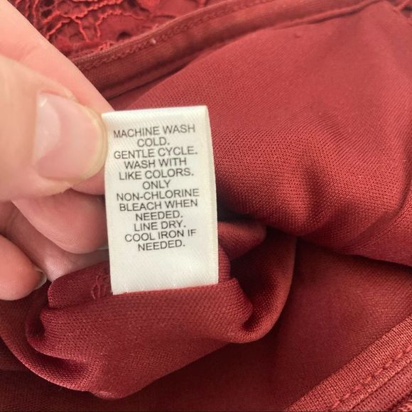 Cato Red Lace Midi Dress Size 8 - Picture 10 of 10